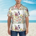 thumbnail image 4 of Easygdp Autumn Garden Men's Hawaiian Shirts Print Lapel Short Sleeve for Beach, vacation, party, casual occasions - X-Large, 4 of 9