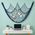 thumbnail image 4 of Natural Fishing Net Decor with Shells 79 Inch Beach Theme Decor for Party Home Bedroom Wall Hanging Fish Net Decorations, 4 of 7