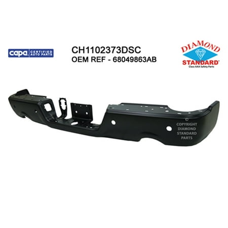 CAPA for 2022-2023 1500 Classic Rear Step Bumper Face Bar Black - Paint To Match
