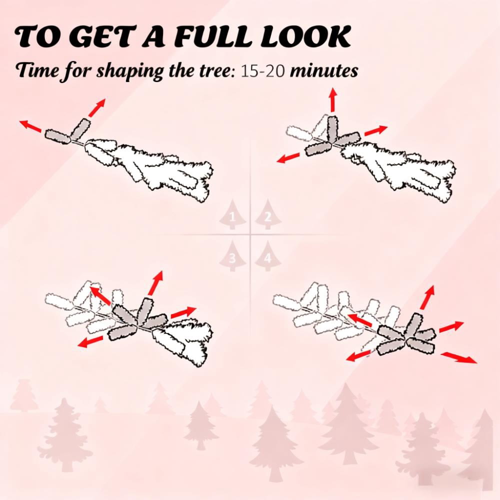 9ft Snow Flocked Pencil Christmas Tree 1014 Tips Flame Retardant Small Space Holiday Decor