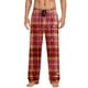 thumbnail image 2 of Pantalones de pijama largos para hombre, informales, con estampado a cuadros, holgados, deportivos, elásticos, rectos, vintage, con bolsillos, 2 of 9