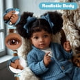 thumbnail image 2 of Muñeca Reborn JIZHI Black Girl, 50 cm, realista, con caja de regalo, 2 of 9