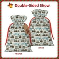 thumbnail image 2 of Fuzoiu Transport Train Print Christmas Gift Bag,Burlap Gift Bag with Drawstring Closure & Hang Tag,Perfect for Holidays, Birthdays, and Special Occasions-Small, 2 of 7