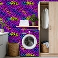 thumbnail image 4 of Neon Peel and Stick Wallpaper Vibrant Leopard Print Neon Colors Pink Blue Yellow Wall Mural 17.7in x 9.8ft Self Adhesive Removable Wall Paper Renter Friendly Wallpaper for Nursery Bedroom Cabinets, 4 of 8
