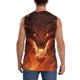thumbnail image 4 of Fotbe Magma Fire Black Dragon Men's Camiseta sin Mangas Estampada para Hombres, Playera Casual para Gimnasio, Entrenamiento, Playa-Small, 4 of 7