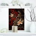 thumbnail image 1 of Motif de Fleurs Fractales Rouges et Orange - Impression sur Toile Florale, 1 of 3