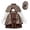 R69-Brown, variant on RMGVDSD Girls Dresses Kids Famous Outfit Accessories Set Cute Girls Long Sleeve Dress With Hat Sets For Party Dress Up Clothes Stylish Girls Clothing