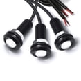 thumbnail image 5 of Xotic Tech 3 luces LED de marcador de parrilla delantera con conjunto de lente de proyector compatible con coches, camionetas, SUV, remolques, 3000 K, ámbar, 5 of 5