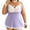 4# Purple, variant on LapaPlus Plus Size Lace Nightwear for Women Elegant Chemise with Side Slit Comfortable Nightdress Sleepwear
