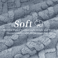 thumbnail image 4 of Sortora Blue Throw Blanket, Throw Size Plush Fluffy Couch Blankets, Soft Lightweight Cozy Bed Blankets for All Seasons - 280GSM Double-Sided 3D Knit, Machine Washable, 50"x60", 4 of 7