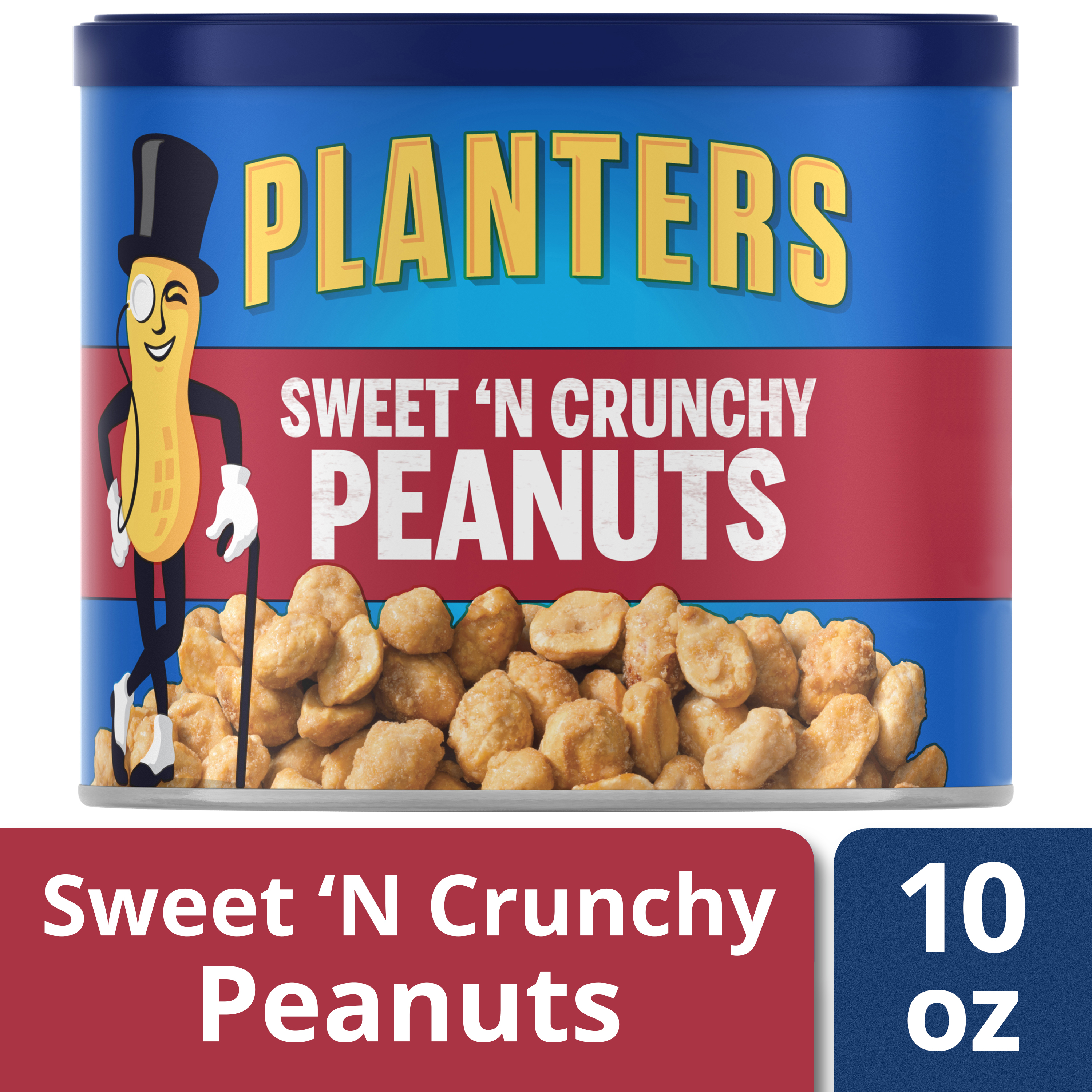 Planters Sweet N' Crunchy Peanuts, 10 oz Canister