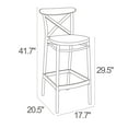 thumbnail image 6 of Luxury Commercial Living 41.75" Gray Solid X Accented Outdoor Patio Bar Stool, 6 of 6