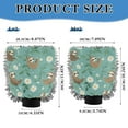 thumbnail image 3 of Qxltty Pattern with Daisies and Sloths Hanging on Vines Car Wash Mitt 2pcs Scratch Free Lint-Free Antistatic Microfiber 7.09×10.24in, 3 of 8