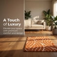 thumbnail image 5 of REGALWOVEN Geometric Bathroom Rug - 3D Textured Plush Bath Mat, Ultra Soft Absorbent Microfiber Shower Rug,Machine Washable Orange 24" x 16", 5 of 6