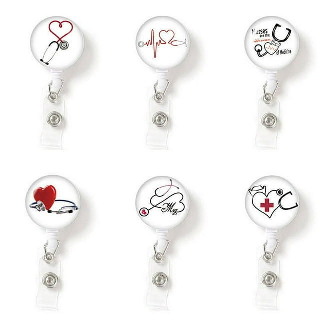 Santa Claus Elk Easy Pull Buckle Elastic Buckle Lanyard Belt Clip Badge Reels Retractable 6Pcs