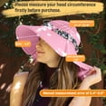 thumbnail image 5 of Sun Hat for Women Neck Flap Wide Brim UV Protection UPF 50+ Foldable Fishing Cap with 2 Replaceable Ribbon by Solaris, 5 of 6