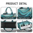 thumbnail image 4 of Large Capacity Tote Bag,Teal Marble Gold Wave Pattern Handbag Fashion Luxury Tote Bag,15.7"x13"x 5.1" Inches,Laptop Compatible, 4 of 6