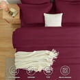 thumbnail image 2 of Burgundy Queen Comforter Set, 7 Pieces Bed in a Bag Queen Lightweight Bedding Set, All Season Soft 7PC Bed Set with Comforter, Flat Sheet, Fitted Sheet, Pillowcases & Pillow Shams, 2 of 16