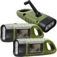 thumbnail image 1 of FloreceBien REKALRO Linterna LED recargable con manivela, 3 piezas, linterna solar recargable con hebilla para senderismo, linterna con dinamo, linterna con manivela para exteriores, campamentos y, 1 of 7