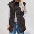 thumbnail image 2 of Gilet d'Hiver pour Femmes Léger Sans Manches Veste Rembourrée Chaude pour Temps Froid, 2 of 6