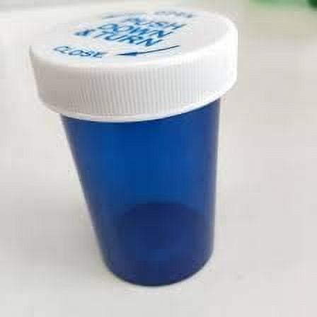 8 Dram Blue Medicine Bottles-Prescription Vials-Pack of 100