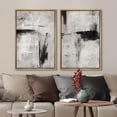 thumbnail image 3 of IDEA4WALL Framed Canvas Print Wall Art Set Grey & Black Abstract Shape Illustrations Modern Art Decorative Bohemian Chic Artwork for Living Room, Bedroom, Office - Natural 24"x36"x3, 3 of 5