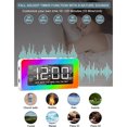 thumbnail image 4 of Monstrate Digital Clock Luminous Button Control Mirror Surface Function Apartment Snooze Volume Alarms Dorm Sound Home 8 Adjustable Type3, 4 of 6