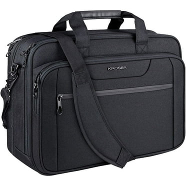 KROSER Laptop Bag Briefcase Fits Up to 17.3" Laptop Shoulder Messenger Bag Computer Bag-Black