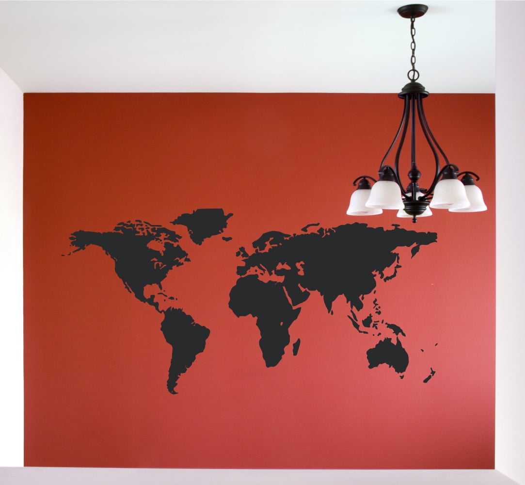 World Map Wall Art Earth Atlas Decal Sticker