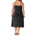 thumbnail image 3 of Agnes Orinda Women's Plus Size Nightgown Spaghetti Strap Slip Cami Lounge Full Dress 1X Black, 3 of 5