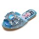 thumbnail image 1 of Zapatos de marca Disney, sandalias de princesa Elsa de Frozen de dibujos animados para niñas, zapatos planos de verano para niñas, sandalias de playa, zapatos de Elsa, plantilla de 20CM Gao Jinjia LED, 1 of 2