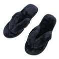 thumbnail image 2 of par de pantuflas de algodón para el hogar, antideslizantes, de felpa, para mujer, de invierno, acolchadas, negras, talla 40/41 (26 cm, 9 EE. UU., 6,5 Reino Unido, 40,5 UE, 10,218 pulgadas), 2 of 6