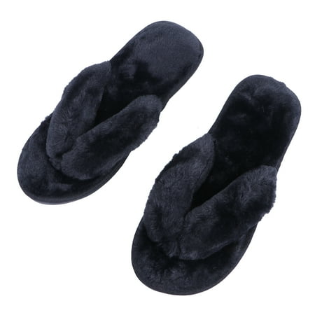 

Winter Slippers Comfortable Slippers Hat Fluffy Slippers Padded Slippers Plush Flip-Flops