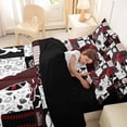 thumbnail image 4 of Erosebridal Sport Baseball Plaid Twin Bedding Sets 7-Piece for Kids Boys,Ball Gamer Bedding Comforter Set for Teens,Black Reversible,Ultra Soft Home Decor, 4 of 6