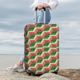 thumbnail image 3 of Lsque Geometric Watermelon Printed Luggage Cover, Travel Luggage Protector,Scratch and Dirt Resistant, Fits 18-32 Inch Luggage - X-Large, 3 of 9