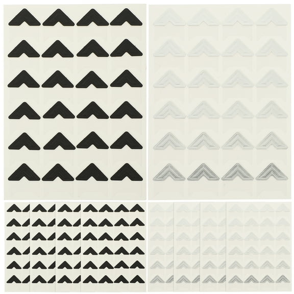 NICEXMAS Photo Corner Protector Silver 10 Sheets 11.8x6.3x0.04in