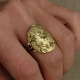 thumbnail image 5 of APIPEE Mens Titanium Ring Wedding Band Flower Fragrance Ring Delicate Floating Pattern Carved Unisex Couple Ring With Gift Box, 5 of 8