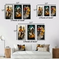 thumbnail image 4 of Designart "Dynamic Plays Yellow Football wall art II" Sports Wall Art Set Of 3 - Yellow Football Gallery Wall Set For Home Decor, 4 of 7