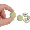 thumbnail image 4 of Unique Bargains 10pcs 32L Fabric Cloth Covered Button 20mm Round Metal Shank Sewing Buttons for Suits Dress Blouses, Light Green, 4 of 5