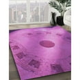 thumbnail image 2 of Ahgly Company Indoor Rectangle Patterned Bright Neon Pink Purple Area Rugs, 3' x 5', 2 of 6