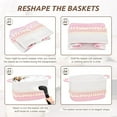 thumbnail image 4 of Natubeau 3 Pack Woven Storage Baskets, Pink 22L Large Storage Basket for Organizing, Cotton Rope Storage Bins with Heavy Tassel, Cube Laundry Baskets, 4 of 12
