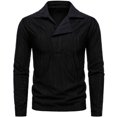 thumbnail image 2 of Blusa y camisa de manga larga con cuello vuelto para hombre, informal, con estampado, de poliéster, 2 of 9
