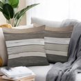 thumbnail image 2 of Retro Dark Grey Stripes Outdoor Pillow Covers Pack of 2 Peeling Paint Effect Texture Waterproof Throw Pillow Covers Decorative Cushion Cases for Patio Garden Tent Balcony Couch 18x18 inch, 2 of 8