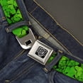 thumbnail image 2 of Buckle-Down Belt, Seatbelt Buckle Belt, Vivid Shamrocks Stacked, Youth 22 to 32 Inches, 2 of 9