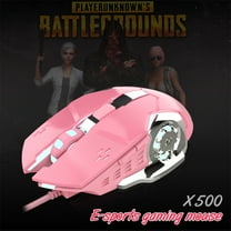 Giunmcul up to 45% Off HXSJ X500 Bright Wired Girl Gaming Mouse Mechanical Gamer Mice 3200DPI for PUBG