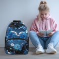 thumbnail image 2 of HUIACONG Dolphin Print School Backpack for Girls Boys Age 6-18 Large Capacity Lightweight Water-Resistant Bookbag for Elementary Middle High School Back to School Gift Daily Use, 2 of 7