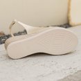 thumbnail image 6 of Women's Fashionable Comfortable Plus Size Wedge Sandals-Solid Color Round Toe Open Toe Buckle Rose Gold 40, 6 of 9