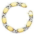 thumbnail image 4 of 14k Yellow and White Gold Two-tone Fancy Link Chain Length 20 Inch, 4 of 6