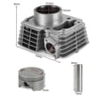 thumbnail image 4 of Motorcycle Cylinder Kit 57.3mm For Xr150 Cbf150 Ktt150 Ring Gasket Engine Parts, 4 of 5