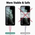 thumbnail image 5 of Short Nylon Braided Fast Charging Cable, Aioneus 2Pack 1ft Charging Cord Compatible with iPhone 14/13/12/11/iPad/AirPods, Pink, 5 of 7